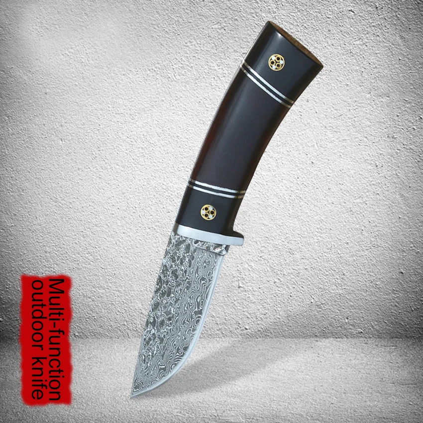 Новинка! Черное дерево качественный дамасский тактический прямой нож для
