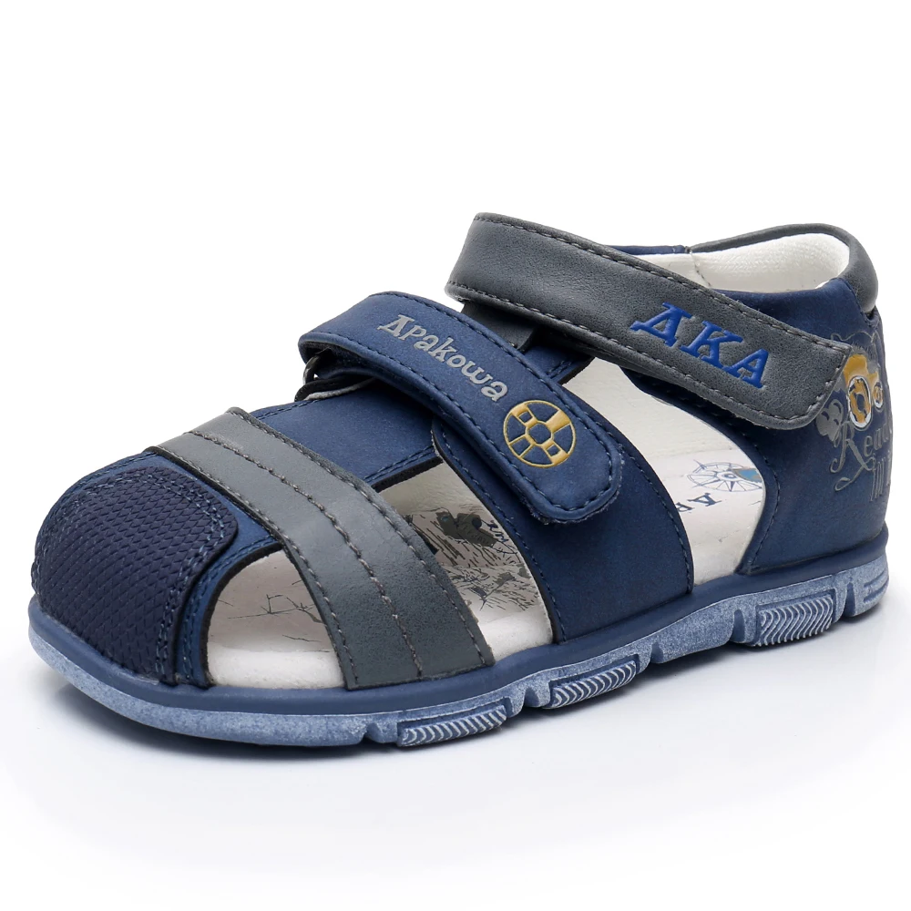 Ahannie/Детские ортопедические сандалии с двойным регулируемым ремешком и закрытым