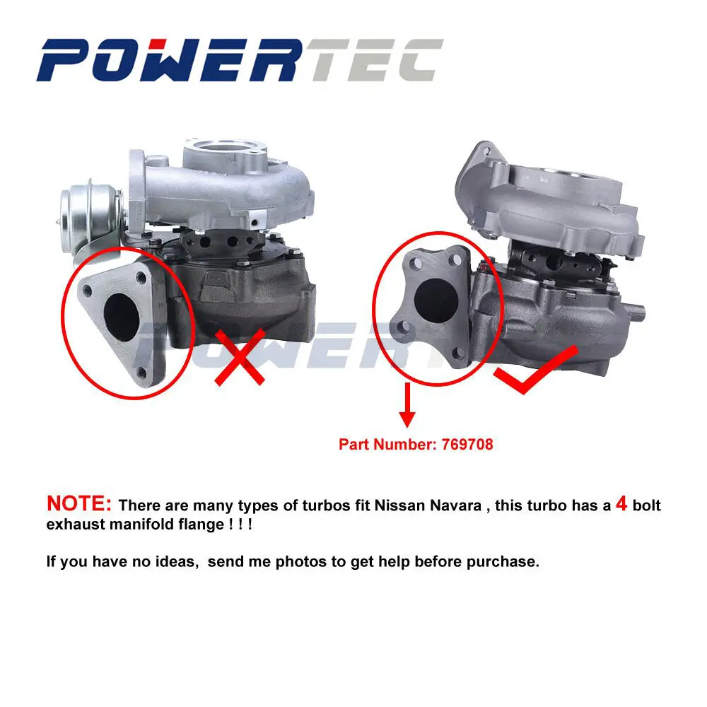 Новый турбокомпрессор Garrett 2 5-1 14411EC00C 126-171 S для Nissan Navara Pathfinder 769708 DI YD25 кВт 5004 HP |