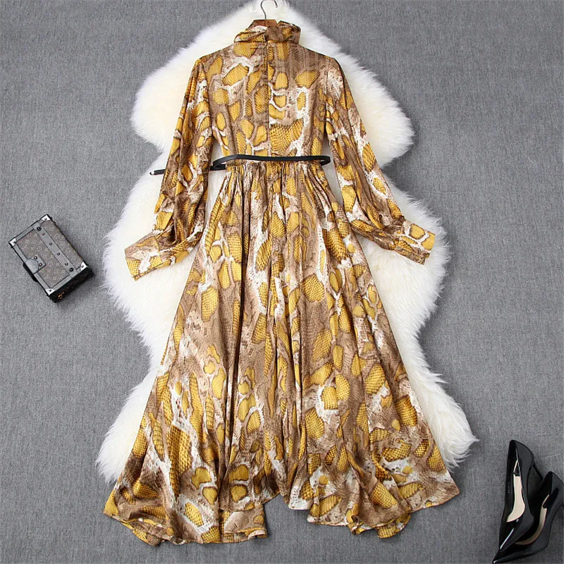 Женское шифоновое платье с длинным рукавом модельное элегантное винтажное