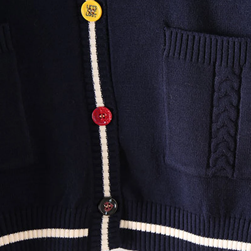 

Women Big V Neck Sweater Cardigan Outwear Knit Jacket Embroidery Cartoon Pockets Casual Sweet Cute Big Loose Oversized B01121135