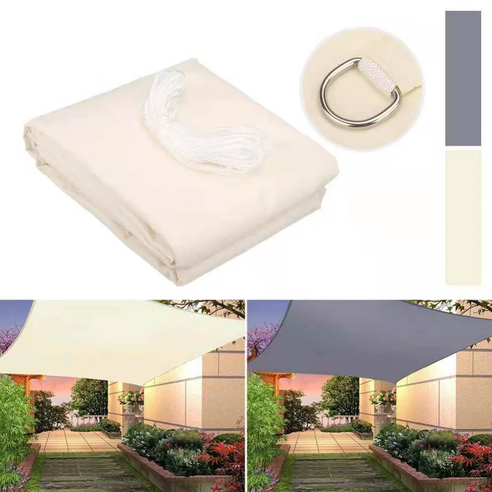 

420D Sun Shade Sail Waterproof UV Square Block Awning Sun Shading Net Outdoor Sun Shelter for Patio Pool Garden Lawn Carport