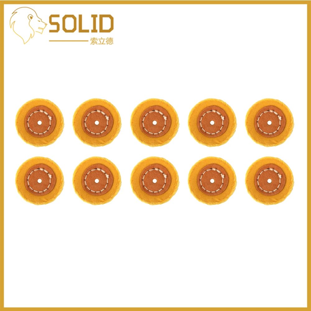 

Polishing Wheel 2Inch Yellow Cloth Wheel 4mm Hole Diameter Cotton Lint Cloth Buffing Wheel for Jewelry 10Pcs 50Layers