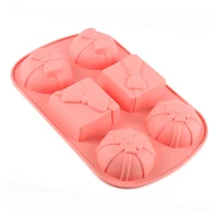 silicone mold six gift cake ice chocolate making tools silicone cake candy jelly soap baking mold cake mould decorating tools