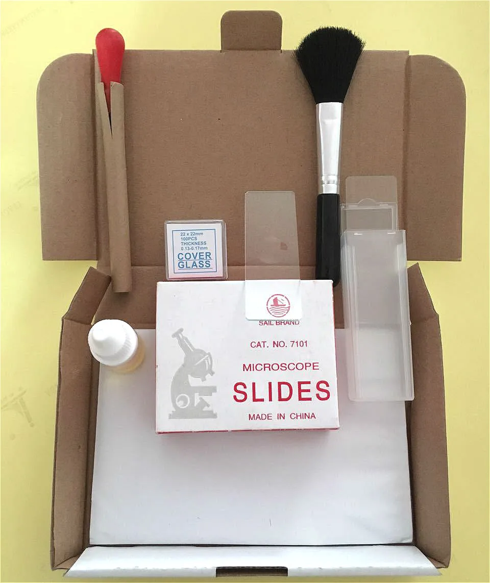 Микроскоп шлепанцы без задника с открытыми пальцами покровное стекло Комплект