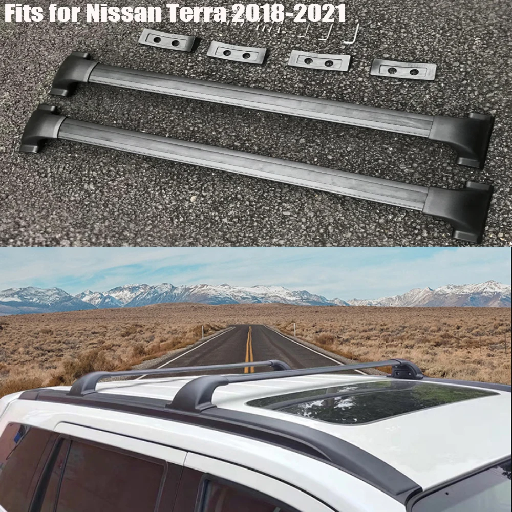

2Pcs crossbars Cross bar fits for -Nissan- Terra 2018~2021Cross Bar Carrier Rails Luggage Rails Cargo Bars