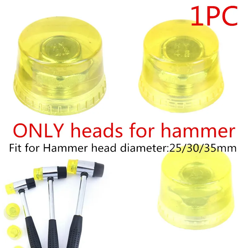 

Double Face Soft Touch Hammer Head Plastic Coated Grip Double Head Rubber Hammer Handheld Tool Leather DIY Tool 25/30/35mm