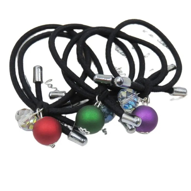 10 шт./лот новинка матовые шаровые эластичные резинки для волос девочек ручная