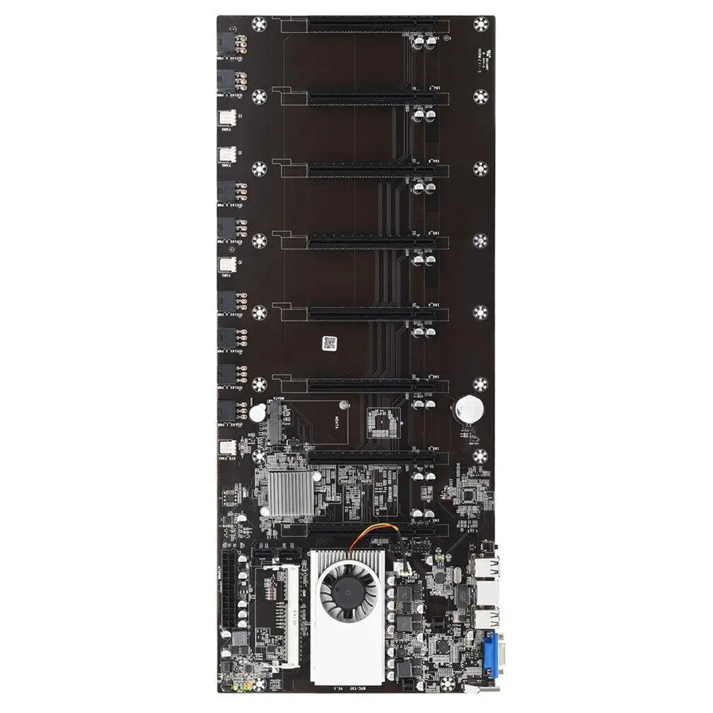 

BTC-37 Mining Machine Motherboard 8 Slots For Graphics Cards DDR3 Memory Mainboard Built-in VGA Interface Low Power Consumption