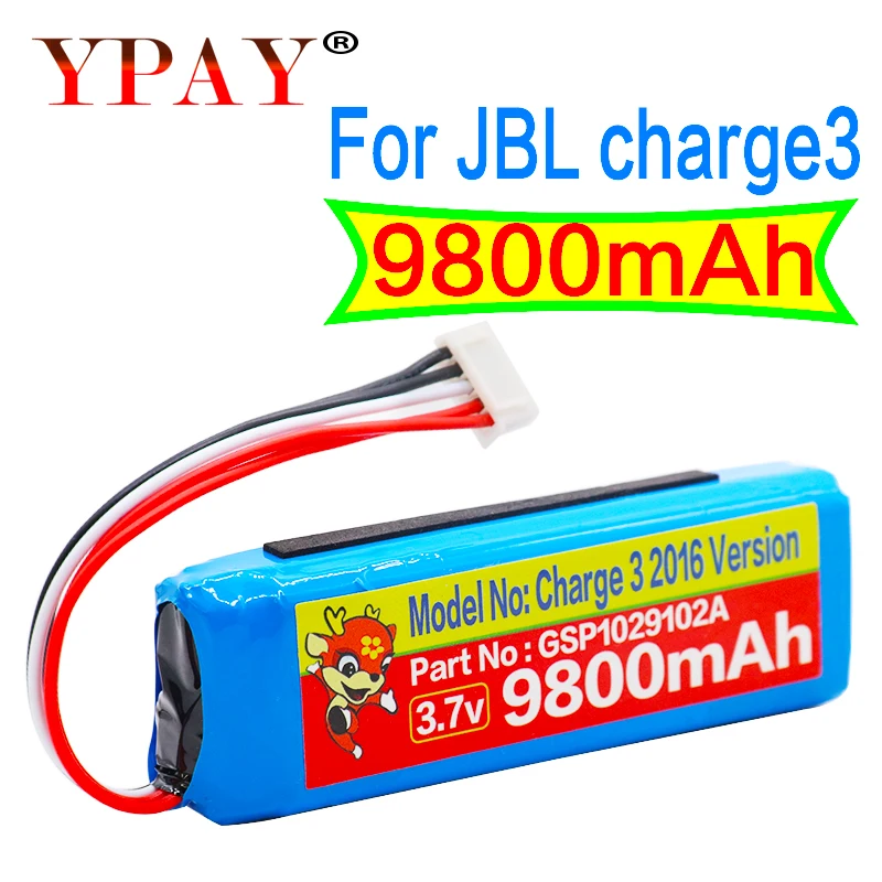 Аккумулятор высокой емкости на 9800 мА · ч для JBL Charge 3 версии 2016 GSP1029102A бесплатная