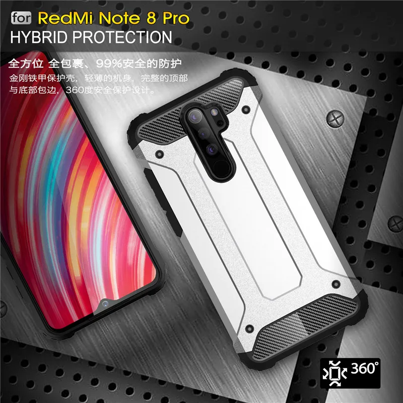 Чехол для Xiaomi Redmi Note 8 Pro защитный чехол телефона задняя крышка силиконовый бампер