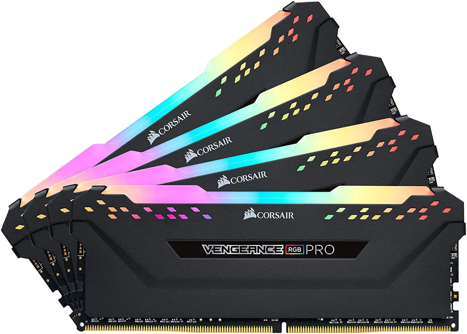

Corsair Vengeance RGB Pro 64GB (4x16GB) DDR4 3200 (PC4-25600) C16 Desktop Memory Black