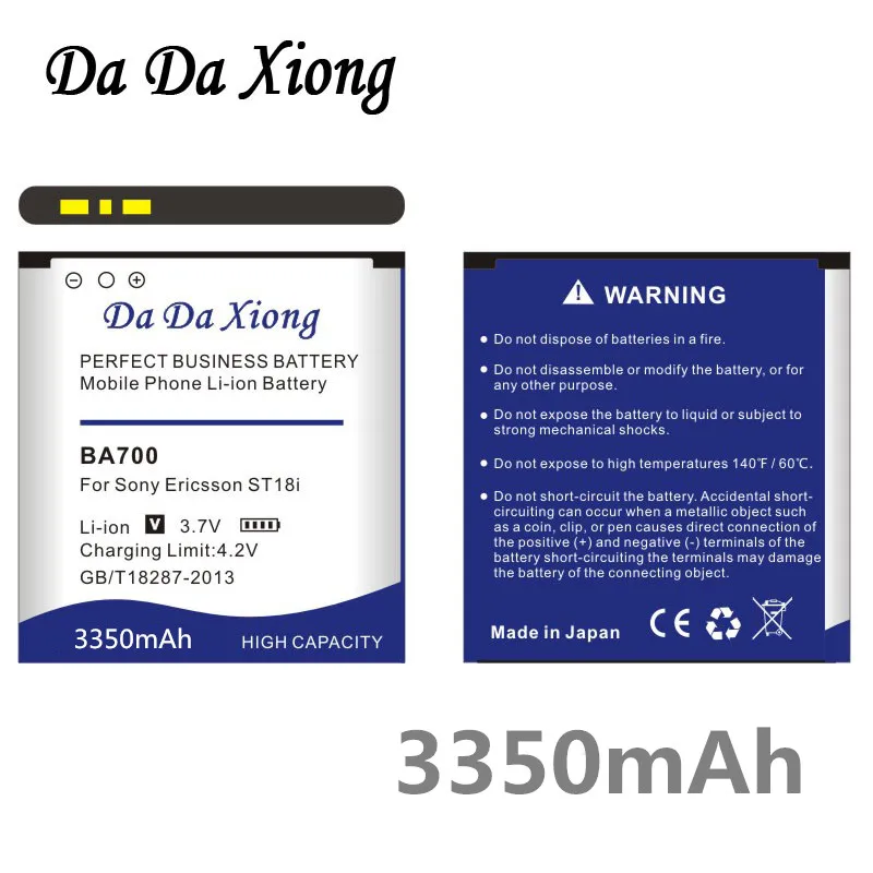 Da Xiong Аккумулятор BA700 3350 мАч для sony Ericsson XPERIA RAY ST18i MT11i MT15i MK16i, Xperia Neo MT15i Pro MK16i