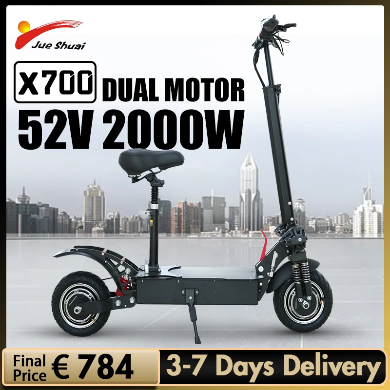 

2000W Dual Motor Electric Scooter 52V 20A Battery E Scooter 75KM/H Max Speed Electric Scooters Adults Warehouse in Europe