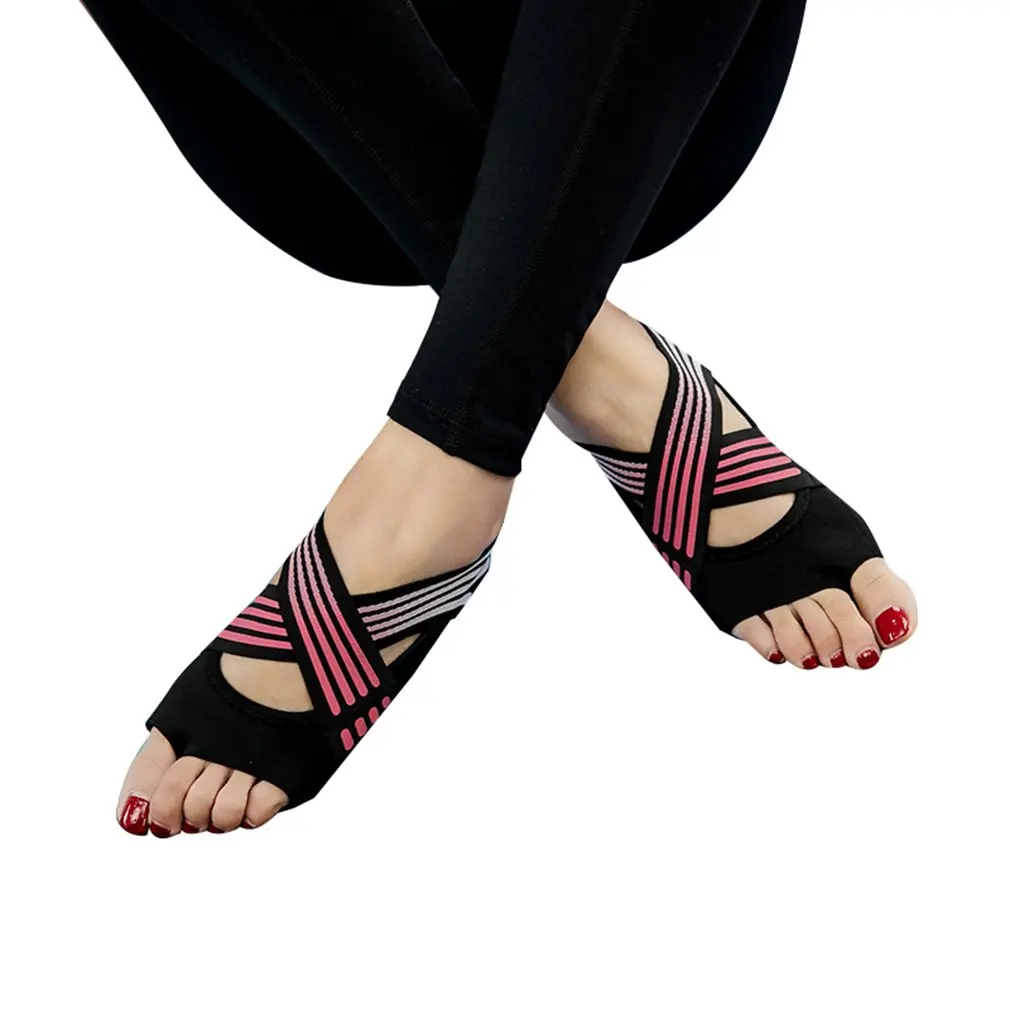 Модные женские нескользящие Фитнес топ для занятия танцами Пилатес носки