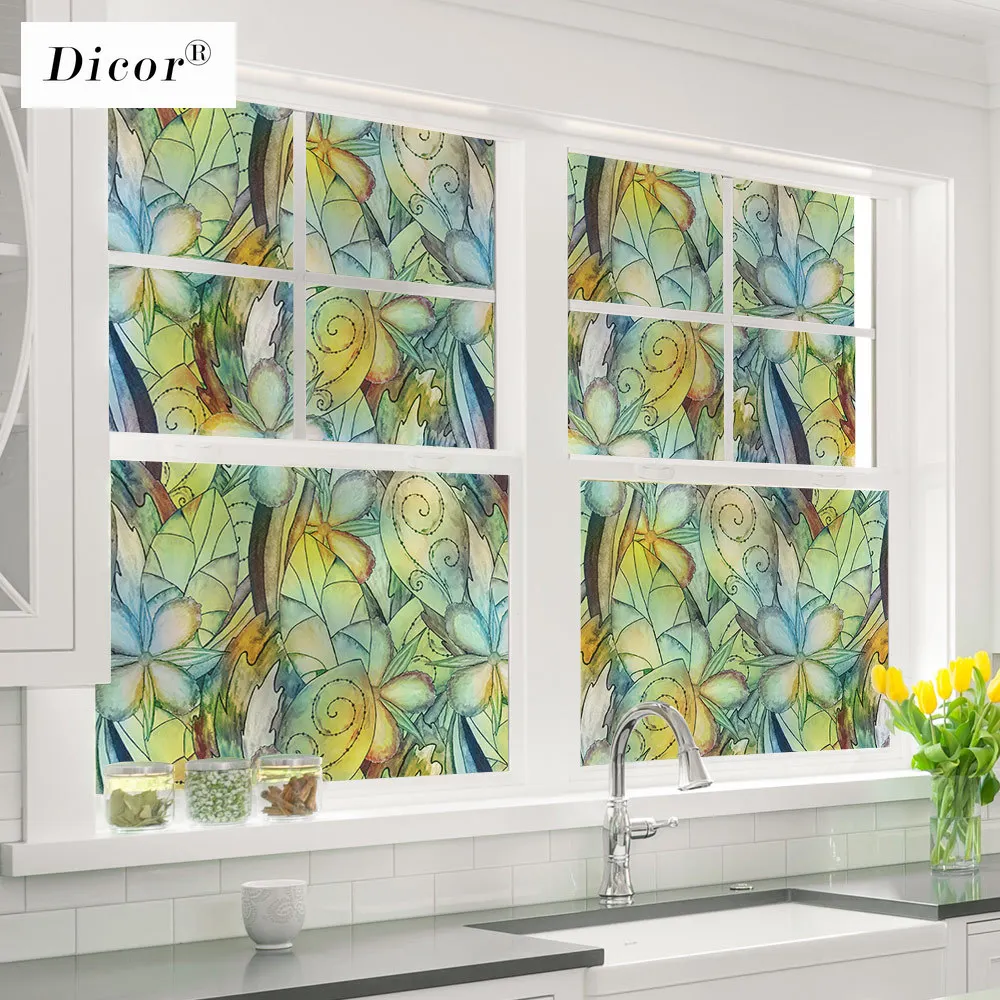 Новинка 2021 четыре листа клевера матовое стекло статическая наклейка оконная