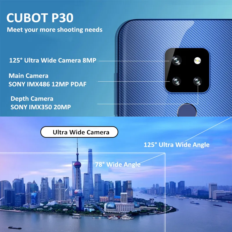 Чехол для CUBOT P30 мобильных телефонов отпечатков пальцев разблокирован смартфон