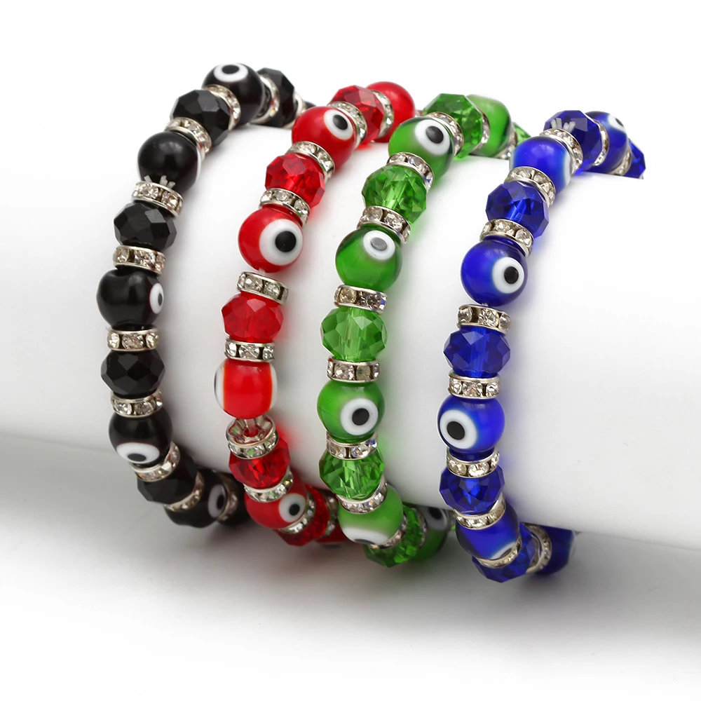 MEIBEADS 1 шт. модные синие подвески браслеты стеклянные бусины браслет для женщин и девушек эластичные