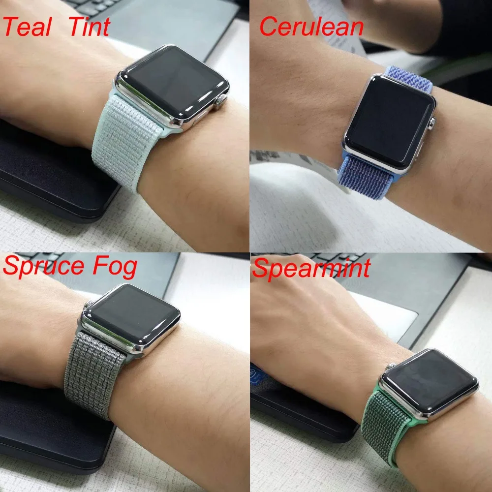 Спортивные петли для наручных часов Apple Watch, версии 44/42/40/38 мм 5/4/3/2/1 нейлоновый ремешок для наручных часов браслет ремешок с крючками и петлями застежка