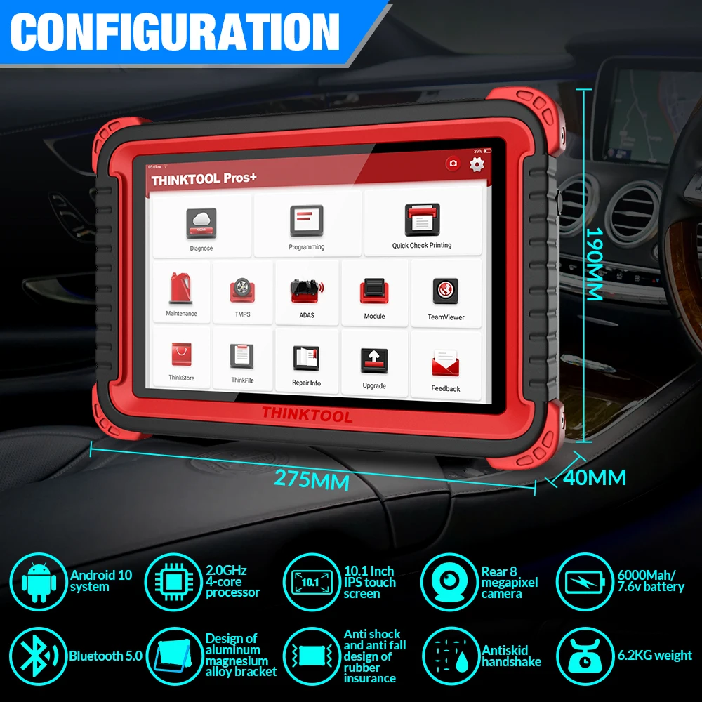 THINKCAR THINKTOOL Pros + программирование онлайн-декодера 28 обслуживание ECU ADAS TPMS OBD2