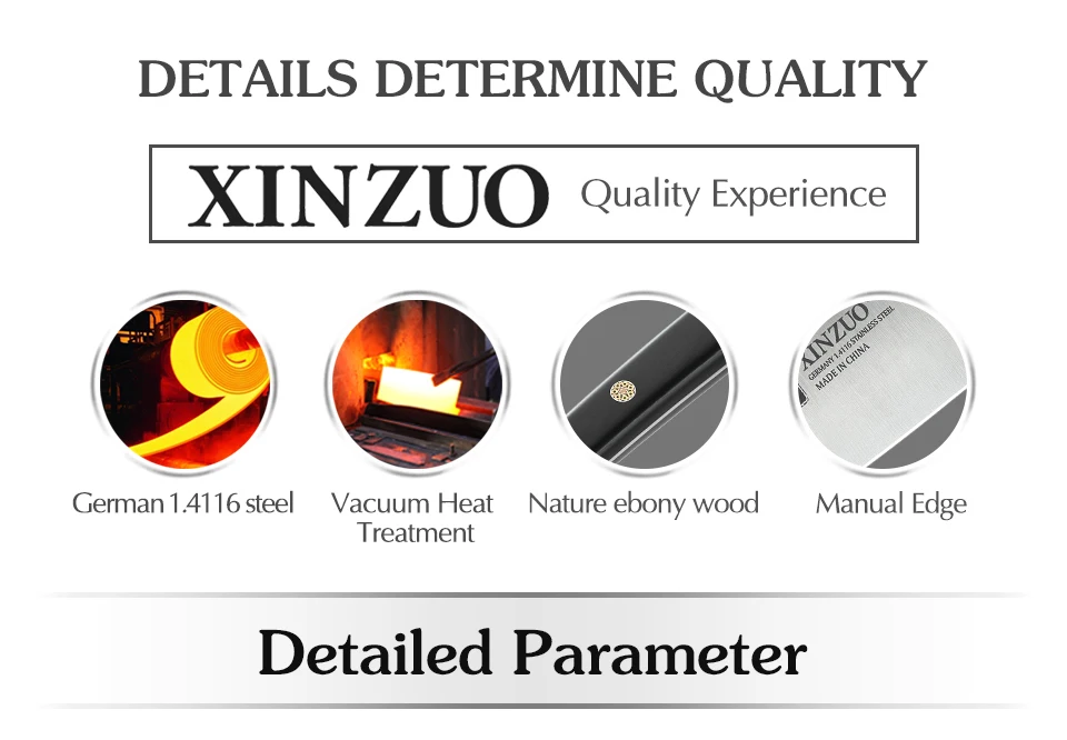 XINZUO, 5 дюймов, универсальный нож DIN 1,4116, кухонные ножи из нержавеющей стали, острый бритвенный нож для фруктов и овощей, кухонные инструменты, ручка из черного дерева