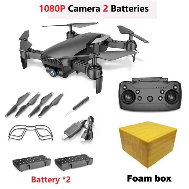 1080P BLACK 2B FB LAUMOX M69 RC Дрон с широкоугольной камерой 4K WiFi HD камера Складной Мини FPV Вертолет дроны VS VISUO XS809HW E58 Дрон - Цвет: 1080P BLACK 2B FB
