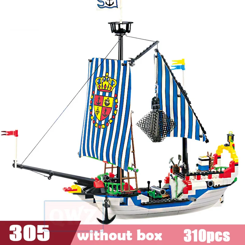 Наборы моделей DIY Пираты Замок фигурки Карибского моря строительные блоки