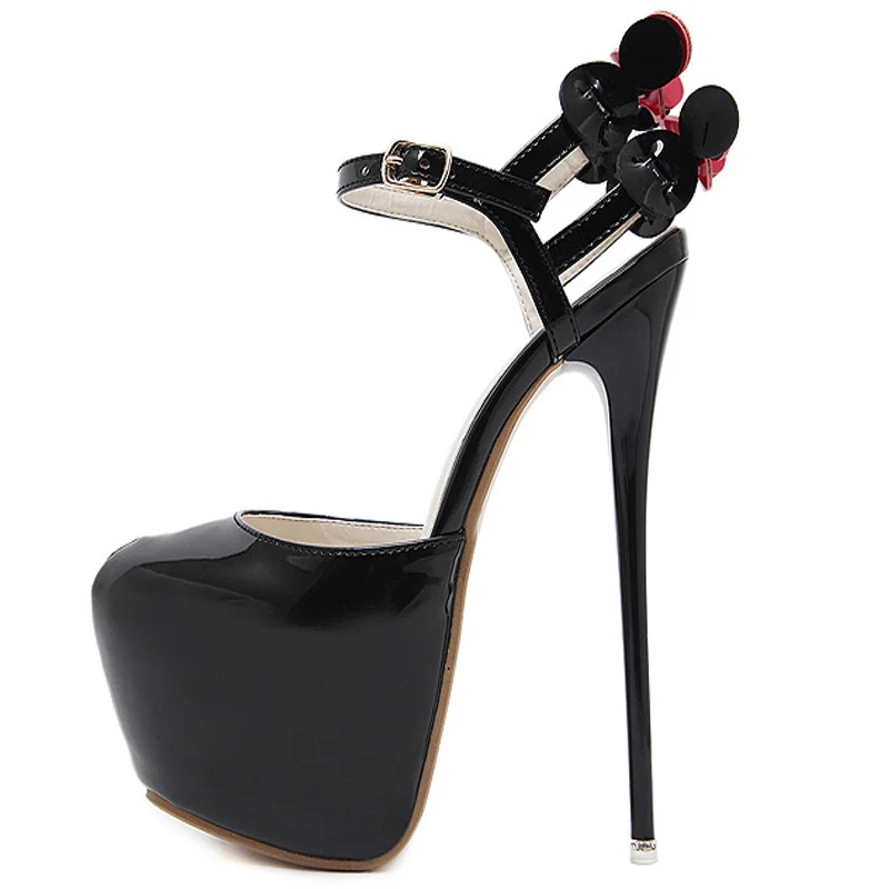 

Women Stiletto High Heels Ankle Strap Platform Sandals Sexy Evening Party Dress Shoes Plus Size Flowers Lady Sandals 12-CHC-11