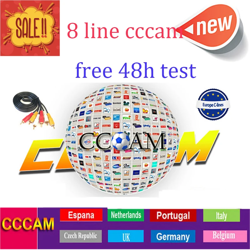 8 clines Европа cccam Испания Full HD Cccam cline для 1 года Португалия Oscam Германия DVB S2