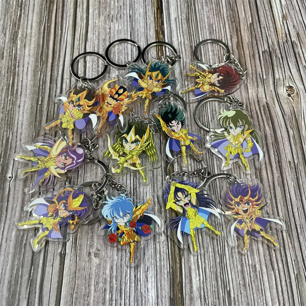 Аниме святая Сейя мистическая одежда ключевая цепь кулон Зодиака золото-Косплэй