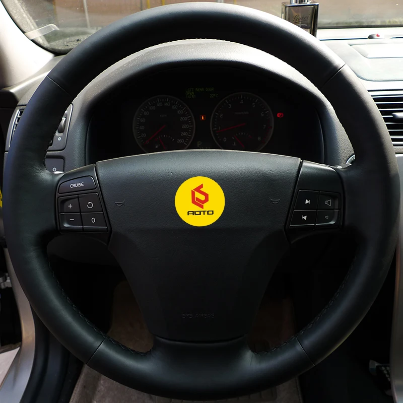 Оплетка на руль для Volvo S40 2006 2012 V50 2005 2011 кожаный чехол автомобильные аксессуары