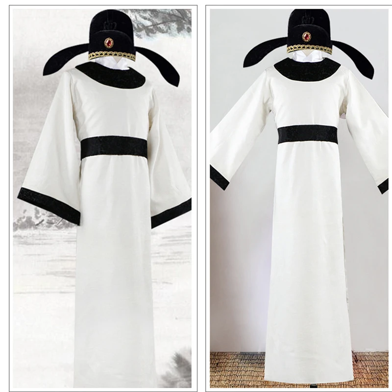 Мужские костюмы ханьфу из 2019 хлопка и льна с круглым вырезом костюм династии Тан