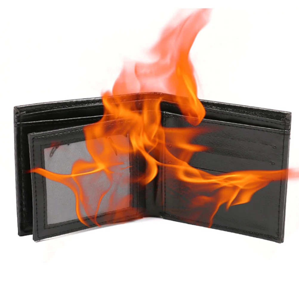 

Novelty Magic Trick Flame Fire Wallet Big flame Magician Trick Wallet Stage Street Show Fashion Rubber Bifold Wallet