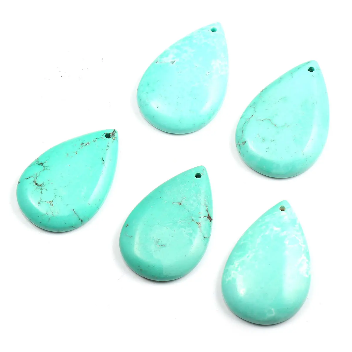 Каплевидным зеленая бирюза подвесной Рейки Исцеление Натуральный камень