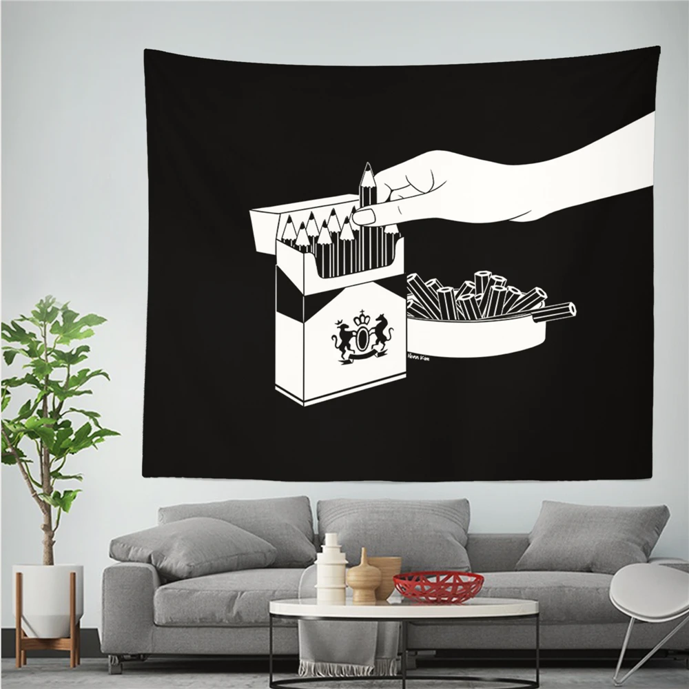 

Nordic Modern Wall Cloth Tapestry Girl And Moon Pattern Printed Wall Hanging Tapestry Home Bedroom Decoration Wall Carpet