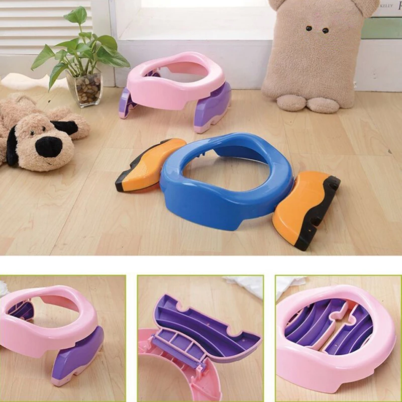 

Portable Baby Outdoor Travel Pots Boy Girl Foldaway Toilet Basin Potty Car Travel Baby Folding Potty Kids Training Toilet Seat