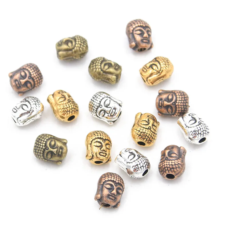 

20pcs 7*7*9mm Four Color Buddha head beads amulet Diy beads shim beads bracelet jewelry temperament handmade