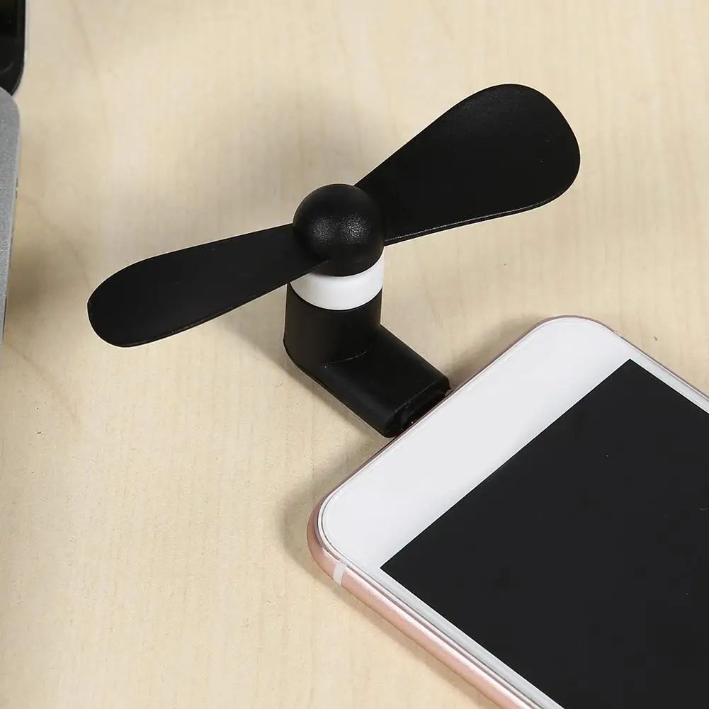 

USB Fan Cell Phone Bending Cooling Fan Powerfull Hanldheld Cooler Gadget for iPhone Mini Portable Fan for Mobile Phone