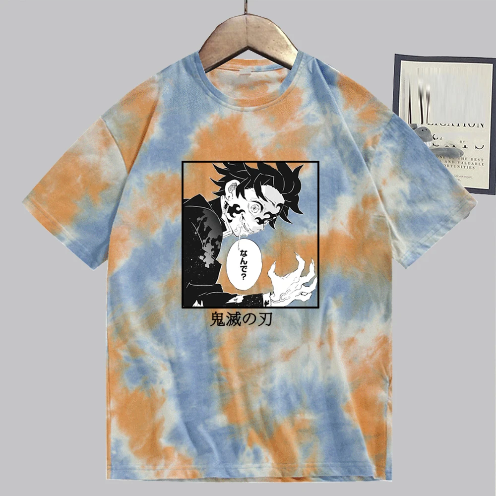 

Anime T-shirt Round Neck Tee Shirts Male Tank Demon Slayer T-shirt Men T-shirt