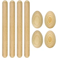 8 pcs musical percussion instrument including 4 pcs musical rhythm sticks wood claves and 4 pcs wood egg shakers