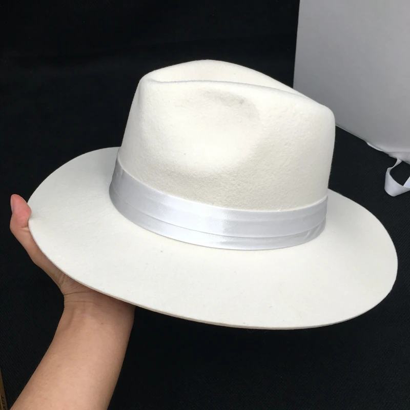 

Autumn/winter wool, white female jazz cap hat panama hat fashion flat eaves of England gentleman contracted hat for man fedoras