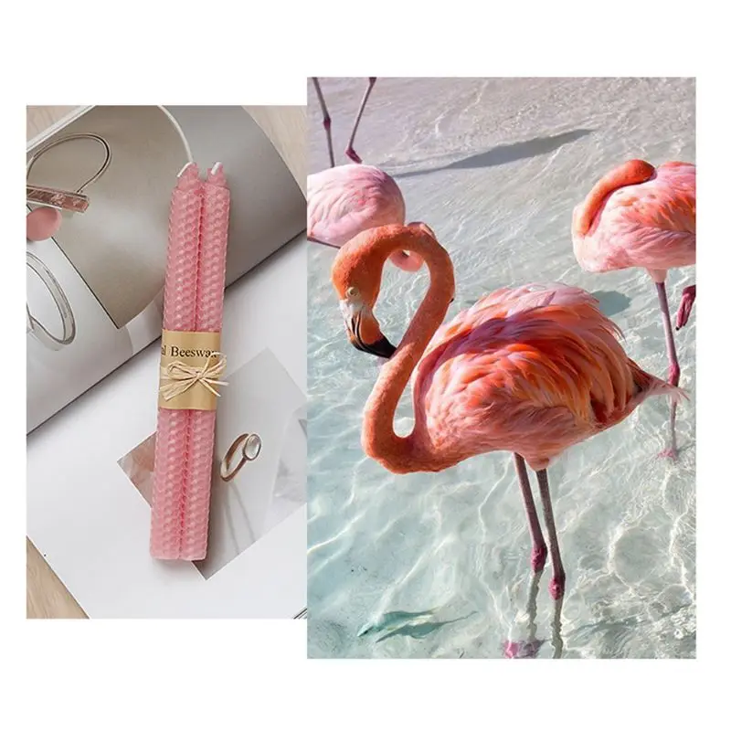 100% свечи из пчелиного воска в рулоне для дома вечеринки ужина бистро | Дом и сад