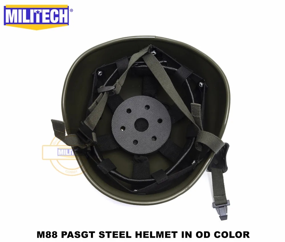 

MILITECH NIJ IIIA 3A M88 Steel Bullet Proof Helmet Steel Ballistic helmet PASGT Steel Bulletproof Helmet With Test Report