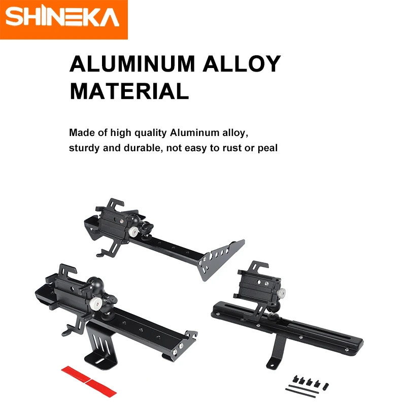 shineka car center console phone holder stand gps mount bracket for jeep wrangler jk 2007 2017 black aluminum alloy accessories free global shipping