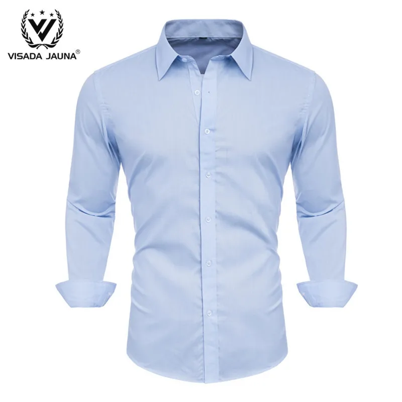 Мужская рубашка с коротким рукавом VISADA JUANA брендовая деловая модным воротником
