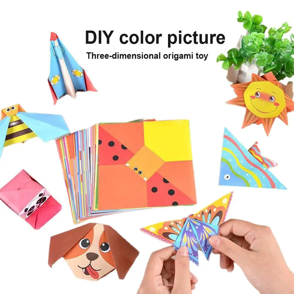 

1Set Children Origami Paper Book for Animal Pattern 3D Puzzle DIY Folding Toy Kids Handmade Kindergarten Arts and Crafts Toys