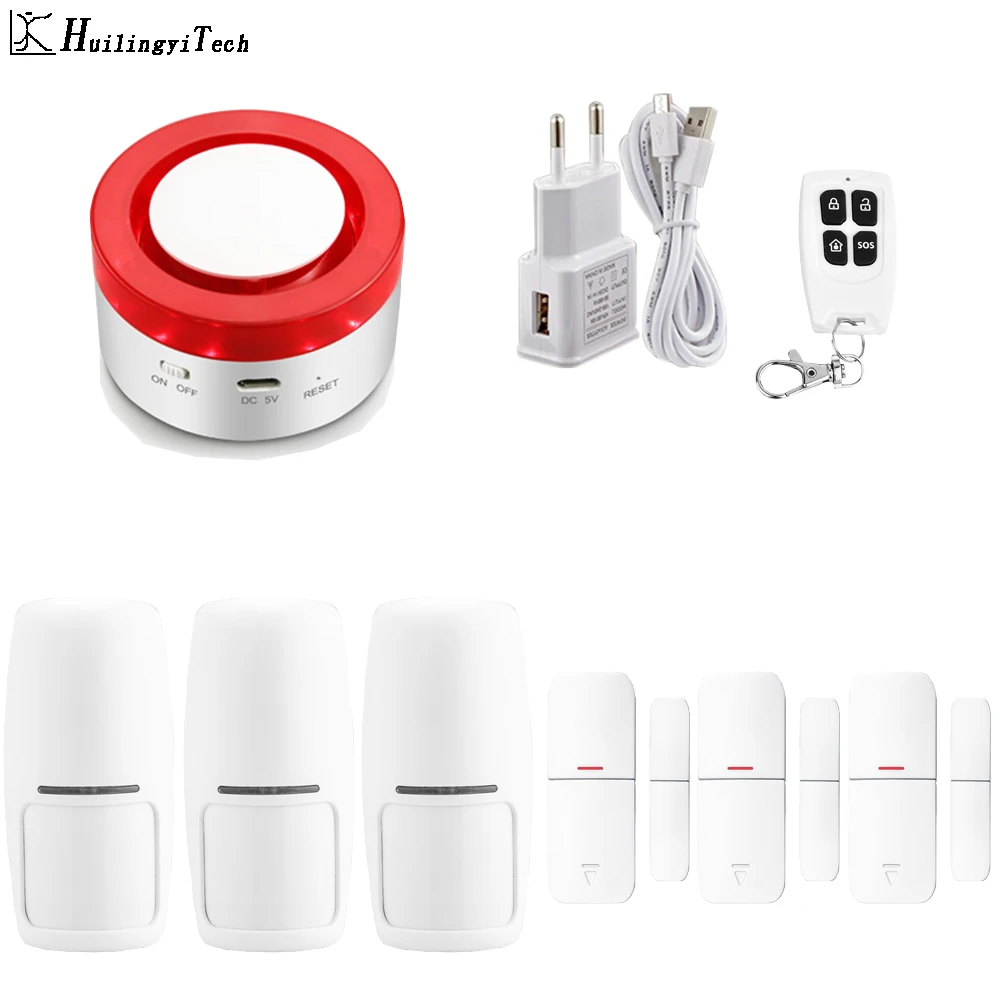 

Tuya Smart Life Home Security Intelligent EN RU Switchable Wireless Home Security WIFI GSM GPRS Alarm system APP Remote Control