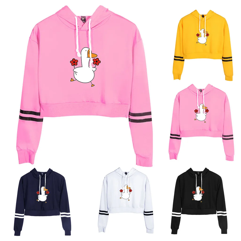 Женский топ с круглым вырезом SAGACE куртка капюшоном и длинным рукавом Милая