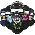 Новый Полный шарф головной убор маска для лица Кепка с УФ-вентиляцией Быстросохнущий для езды на велосипеде туризма отделка Уличный спорт с принтом черепа