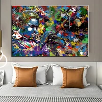jazz musician dizzy gillespie trumpet performance posters print abstract art canvas painting wall picture for club pub bar decor